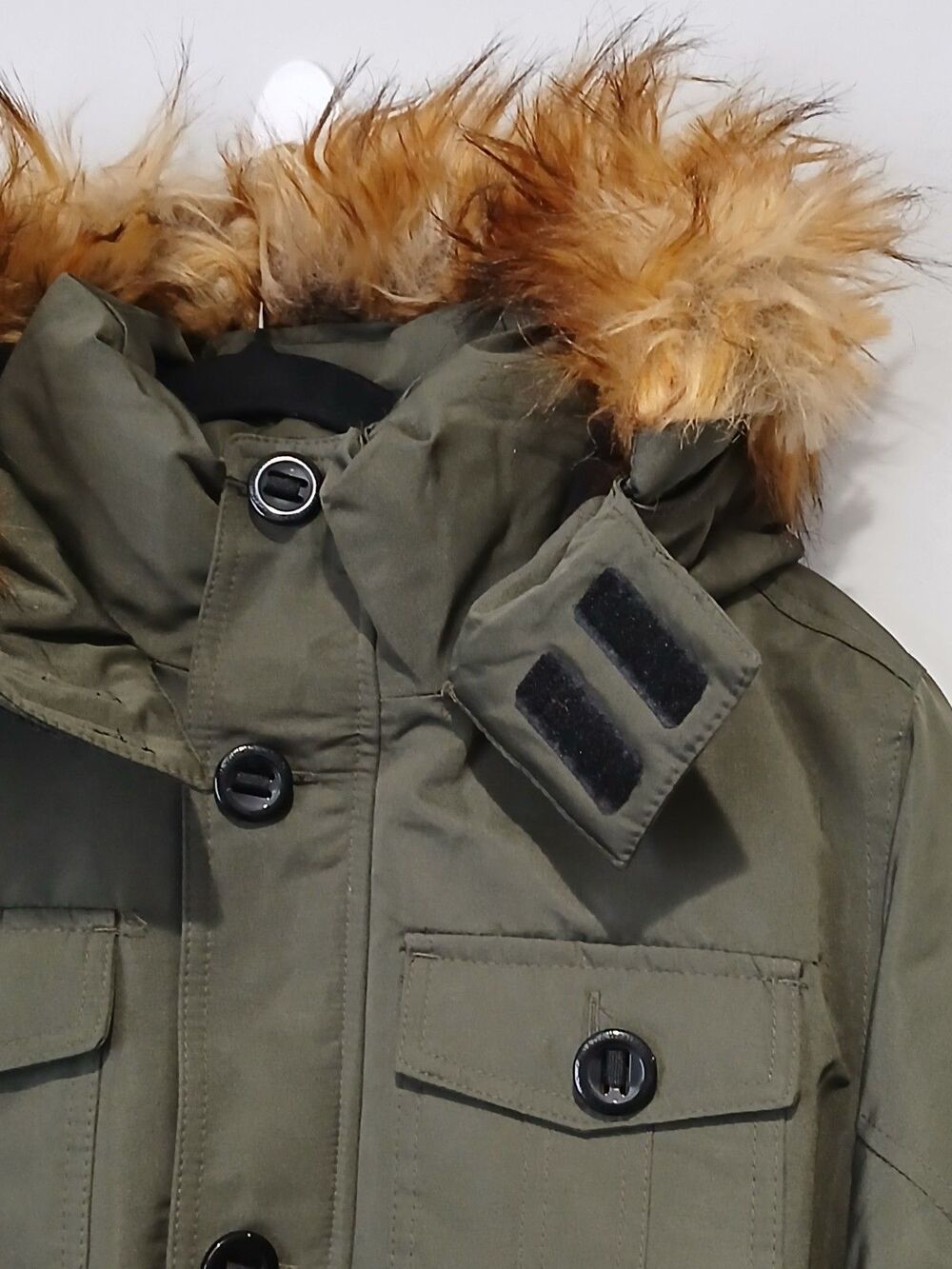 Canada Weather Gear Army Green Heavyweight Artic Parka w Faux Fur Hood Men Sz L. - Picture 6 of 10
